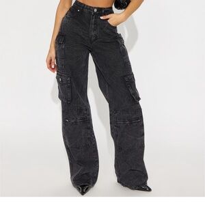 Fashion Nova Mad for you Cargo Jeans